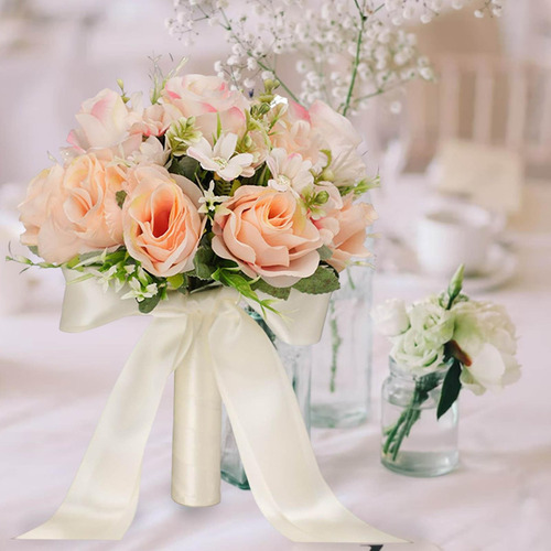 Am De Novia Estilo Vintage Toss Bouquet Flores Artificiales