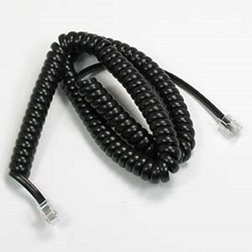 Corpco 12 Pies En Espiral Del Auricular Cable - Negro