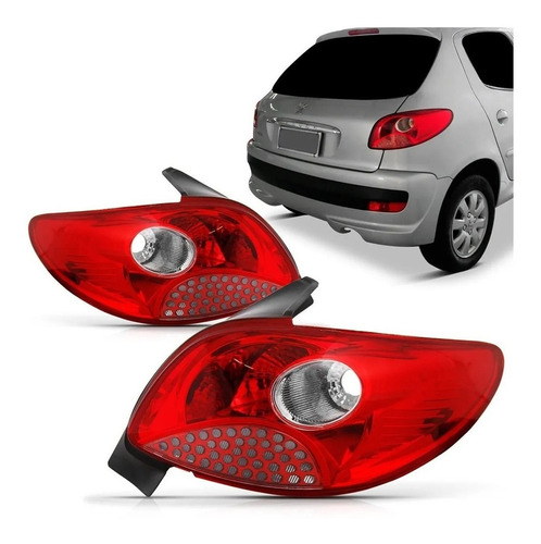 Faro Optica 207 Peugeot 3/5 Ptas 2008 2009 2010 Retro Rojo