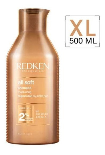 Redken All Soft Shampoo Para Cabellos Secos