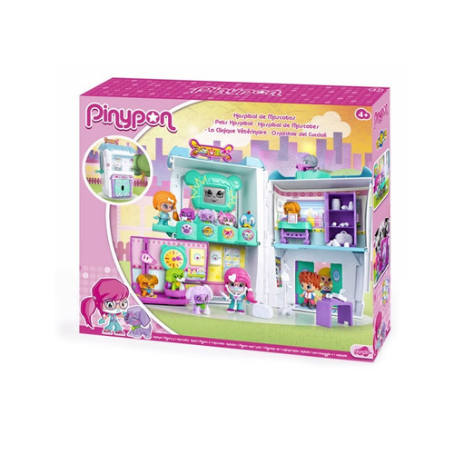Hospital De Mascotas Pinypon + Figuras Y Accs Toybox