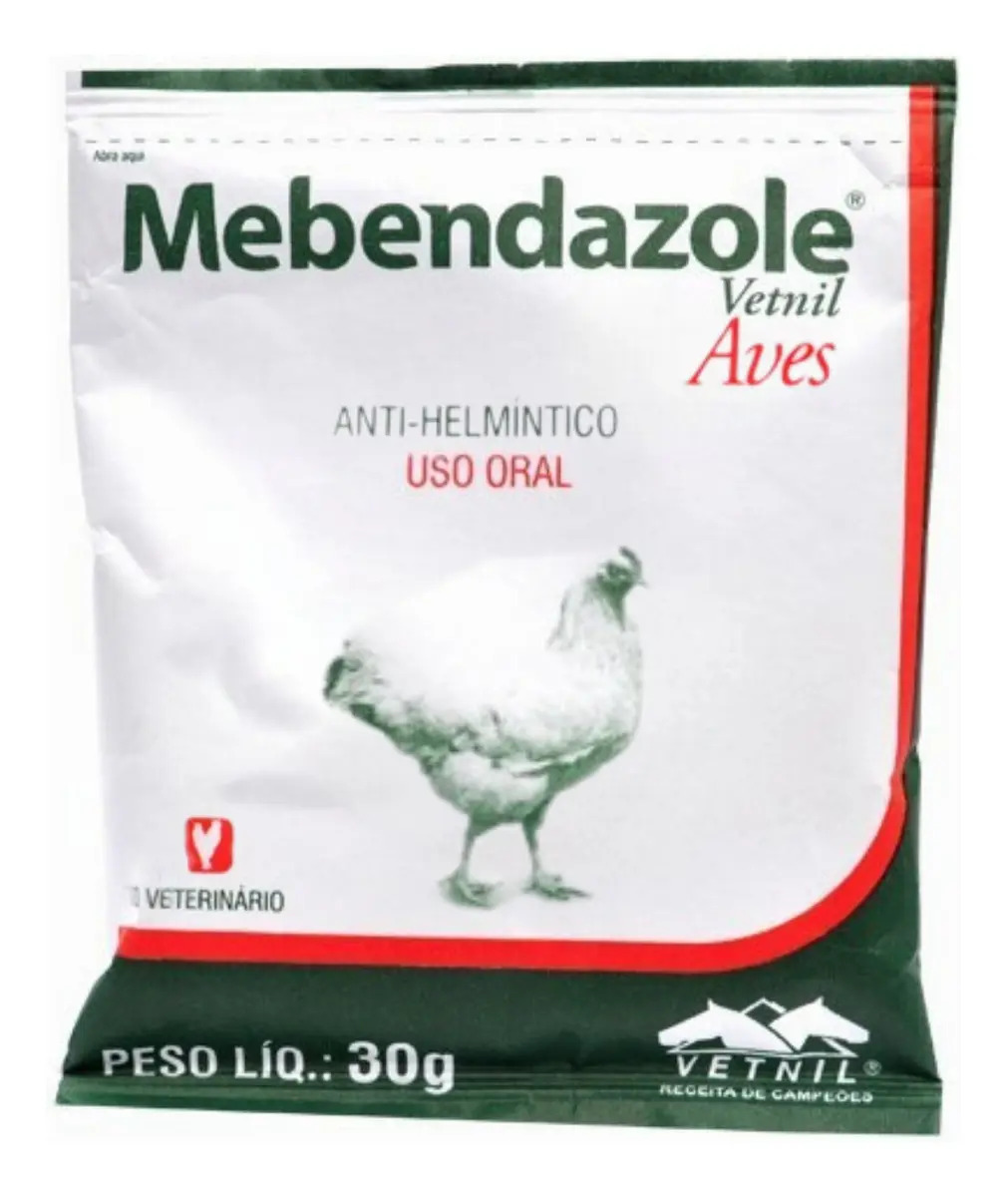 Mebendazole Vermífugo Para Aves Sache 30g - Vetnil