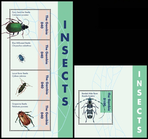 Fauna - Insectos - Gambia 2012 - Hojita + Block Mint