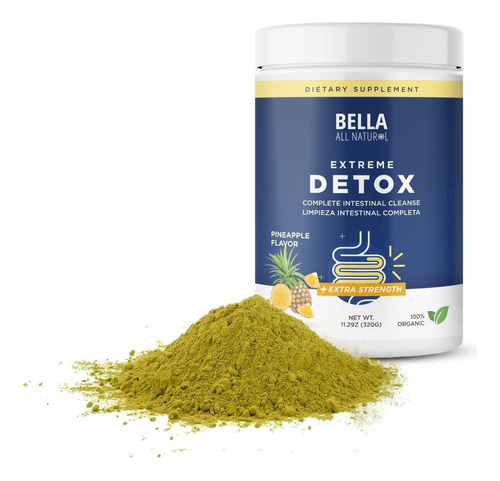Detox Bella All Natural Polvo Desintoxicación Extrema Piña