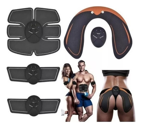 Kit De Cinto Estimulador Usb Para Abdominais E Glúteos