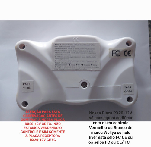 Imagem 5 de 7 de Placa Receptora 2.4ghz Weelye Rx20-12v Ce/fc Para Elétricos
