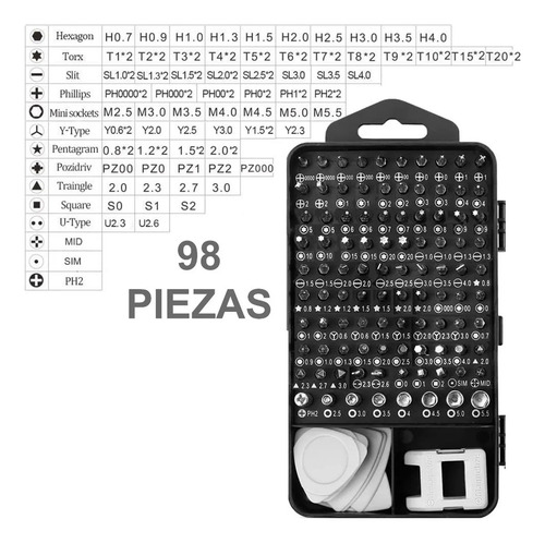 Juego Destornilladores Yixoo 115 Piezas Precisión