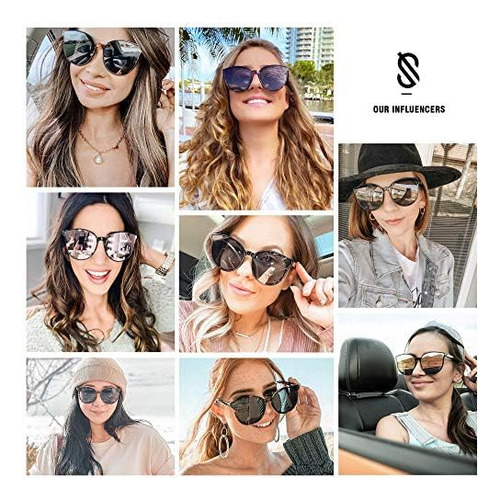 Sojos Gafas De Sol Redondas De Moda Para Mujeres Y Hombres T