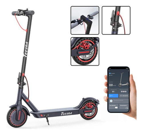 Patinete Elétrico Scooter Teesra Dobravel 500w Alcance 25km
