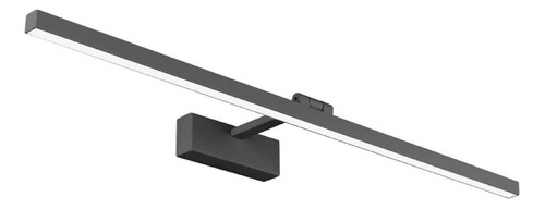 Aplique De Pared Line 60cm Diseño Moderno Baño Led Buena Luz Estructura Negro / Luz Cálida