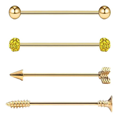 8 Barra De Tornillo Recta Jewelry Industrial Barbell