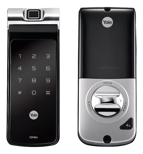 Yale Ydf 40a Bp Preto Onix Preto/cromado Fechadura Digital Biométria