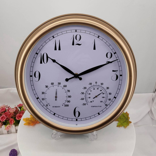 Reloj De Pared Exterior Con Termómetro E Higrómetro De 15