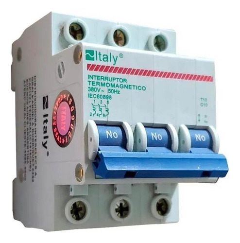 Interruptor Térmico 3 Polos 10 Amp. Italy G P