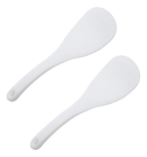 Vonty 2 Cuchara Plastico Para Remo Arroz 7.5 In Color Blanco