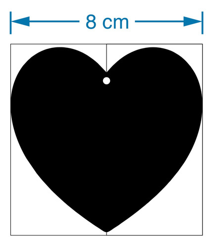 Corazón 8cm (20 Pz) Base Forma Corazón Mdf Bricolage