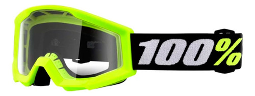 Óculos Motocross Infantil Juvenil 100% Strata Mini Fluor