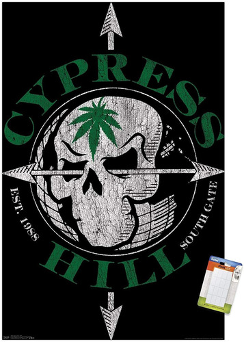 Cypress Hill - Póster De Pared De Calavera, 22.375  X ...