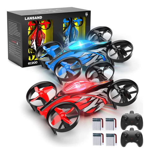 Paquete De 2 Mini Drones Para Niños, Principiantes, Ad...