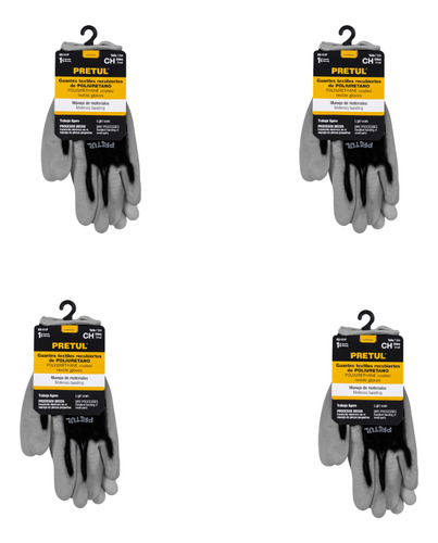 Guantes Textiles Recubiertos Poliuretano,chico, Marca Pretul