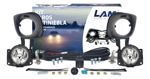 Kit De Faros Auxiliares Fiat Palio 01/07 Ambos Lados Soporte