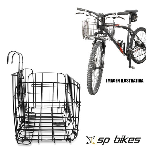 Imagen 6 de 10 de Cesta Trasera Para Bicicleta De Gran Capacidad De Carga Sp