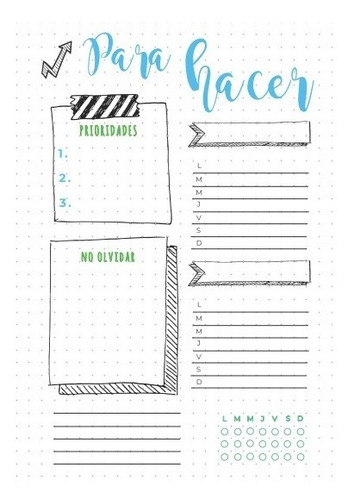 Interior Bullet Journal Para Imprimir Cuaderno Hojas Pdf