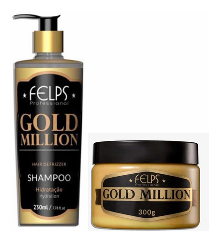 Felps Gold Milion Shampoo 230ml + Máscara 300g 