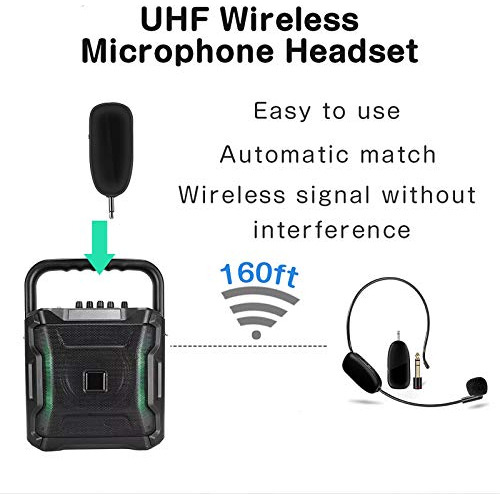 Woqed Uhf Mic System Upgraded And Handheld 2 In 1 For Voice