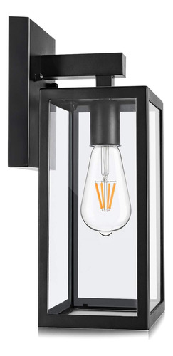 Lámpara De Pared Maxvolador Exterior, Impermeable, E26 Negro