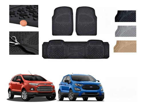 Tapetes Uso Rudo Ford Ecosport 2018 A 2020 Rubber Black Orig
