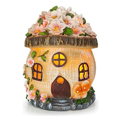 Gnome Fairy House Luz Led De Jardín De Decoración Al ...