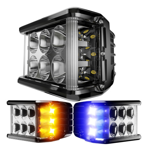 Slary 2 Luces Led Blancas Drl De 4 Pulgadas, Disparador Late