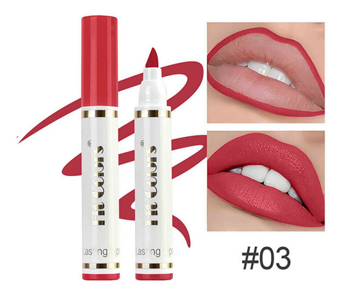 Marcador De Lápiz Labial De 6 Colores, Dos En Uno, Delineado