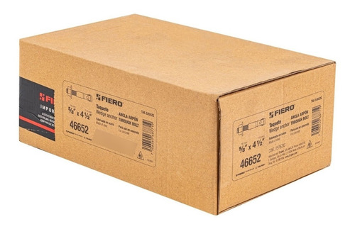 Caja 25pz Taquetes Arpon De 5/8 X 4-1/2 Fiero C/tuerca 46652