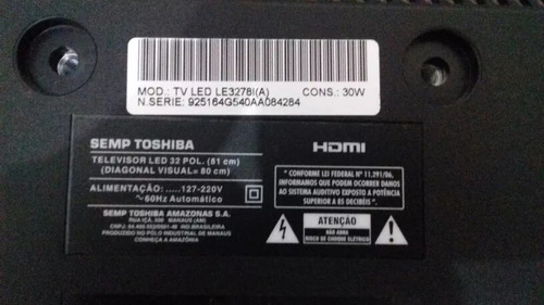 Placa Tecon Tv Semp Toshiba Modelo Le3278i(a) 100%