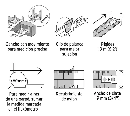 Cinta Para Medir Flexometro Metrica Profesional Ancha 5.5 M