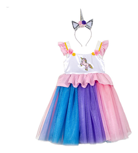 Vestido De Unicornio Para Niñas Disfraz De Unicornio Para Fi