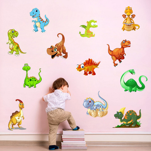 Decoração De Sala De Estar, Cor, Padrão De Dinossauro, Pared