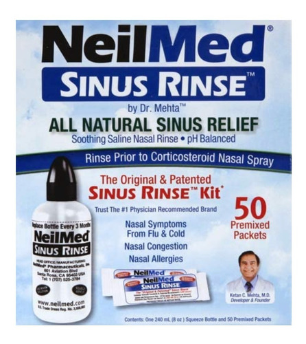 Neilmed Sinus Rinse 1 Bisnaga + 50 Saches - Limpador Nasal
