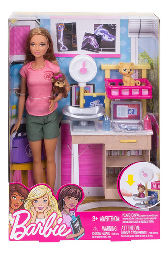 Barbie Doll Zoo Doctor Play Set Con Dos Pacientes! Exclusivo
