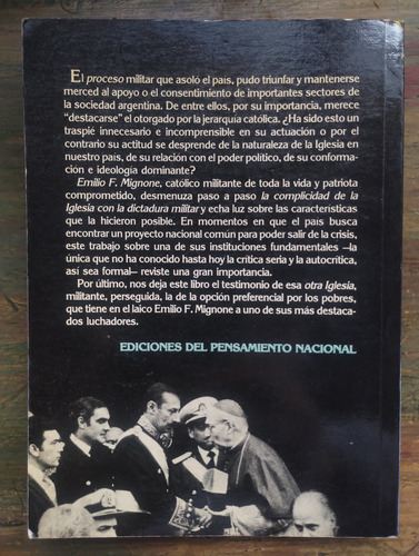 Iglesia Y Dictadura De Emilio F. Mignone - Epn (Usado)