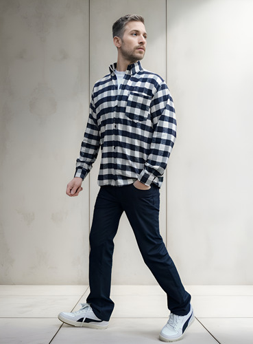 Camisa Leñadora Hombre Abrigada Cuadros