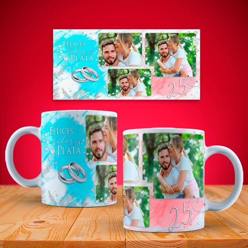 Taza Personalizada Aniversario2 Amor Amistad Madres Padres