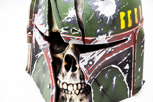 Imagen 3 de 6 de Figura Impresa En 3d Star Wars Casco Boba Fett Excelente