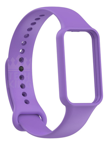 Pulseira Silicone Esportiva Para Smartband Amazfit Band 7 Cor Lilás