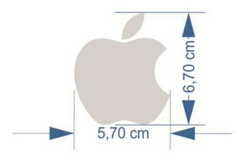 Calcomania Reflectiva De Apple Mac (2 Unidades)
