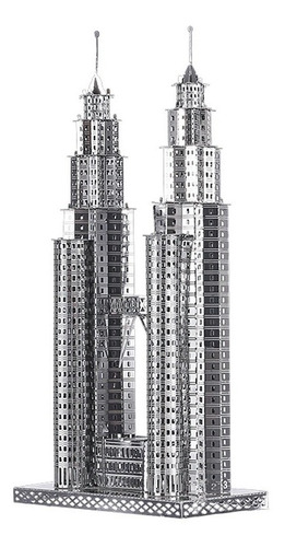 Rompecabezas De Metal 3d - Torres Petronas 