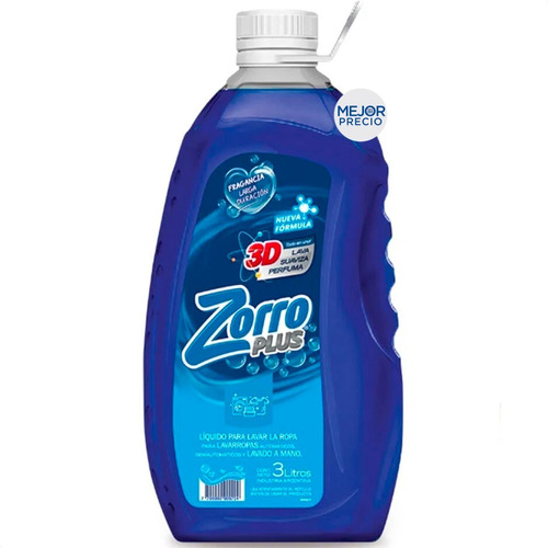 Imagen 1 de 5 de Jabon Liquido Zorro Clasico Detergente Grande - Mejor Precio