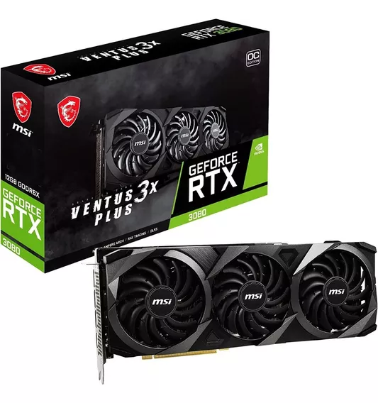 Placa De Video Geforce Msi 3080 Ventus 3x Plus Oc 12gb Lhr